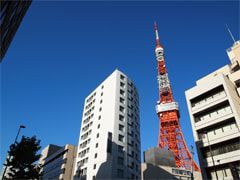 東京タワー近くのマンション