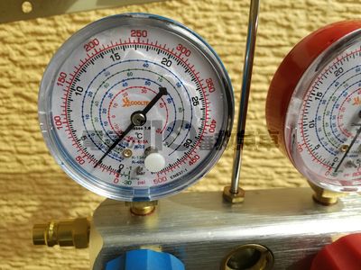 ガス圧計(マニホールド)で計測するイメージ